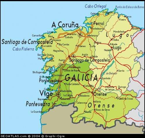 Map of galicia