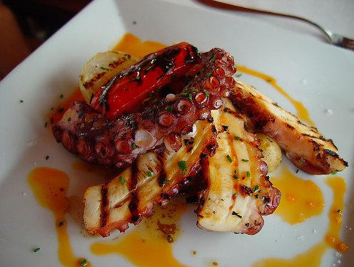 Spain: Grilled octopus with